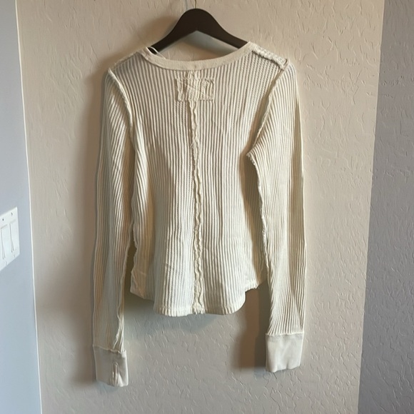 Free People Lucky Locket Long sleeve Waffle Tee - Picture 4 of 4